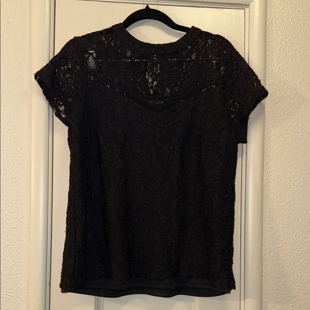Worthington Black Lace Blouse